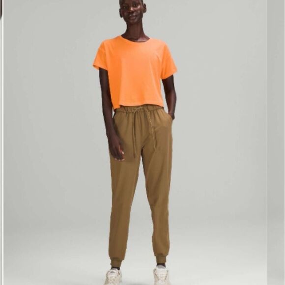 Lululemon Stretch High Rise Jogger Artifact color brown tan pants 12 short - Picture 13 of 14